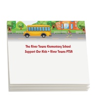 Sticky Note Pads - School Bus 4&quot; x 3&quot; (50 sheets)