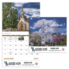 Good Value™ Scenic Churches - Stapled Calendar