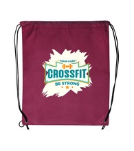 Non-Woven Drawstring Cinch-Up Backpack - Full Color Imprint