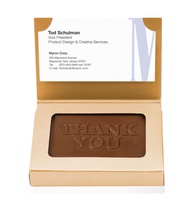 Gold Chocolate Business Card Gift Box-Thank You