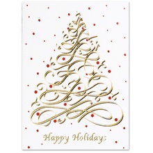 Classic Modern Tree Holiday Greeting Card