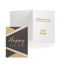 Geometric Happy New Year Greeting Card