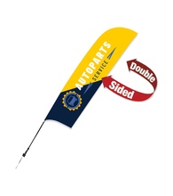 13' Streamline Razor Sail Sign Kit (Double-Sided with Ground Spike)