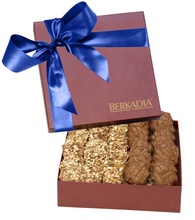 The Chairman Burgundy Gift Box - Almond Butter Crunch & Cashew Caramel Turtles