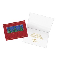 Holiday Trees Starry Night Greeting Card
