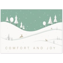 Classic Snow Hills Holiday Card
