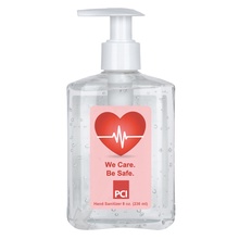 8 oz. 75% Antibacterial Hand Sanitizer Gel in Custom Pump Bottles