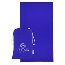 Sand-Free rPET Beach Towel With Pouch