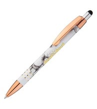Cambria White Marble Stylus Copper Pen - 24 Hour Rush