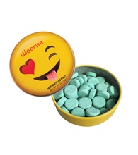 Winking Emoji Tin with Green Apple Mints