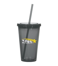 16 oz. Newport Acrylic Tumbler With Colored Straw