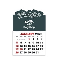 2-Color Stick Up Grid, English (14-Month) Thank You Shape