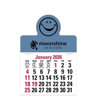 2-Color Stick Up Grid, English (13-Month) Smiley Face Shape 2026