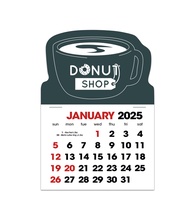 2-Color Stick Up Grid, English (14-Month) Coffee Cup Shape