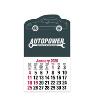 2-Color Stick Up Grid, English (13-Month) Car Shape 2026