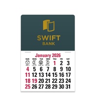 2-Color Stick Up Grid, English (13-Month) Rectangle Shape 2026