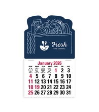 2-Color Stick Up Grid, English (13-Month) Grocery Bag 2026