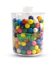 Acrylic Gift Cylinder Filled with Gum Balls