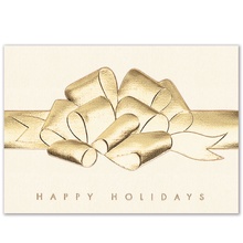 Premium Raised Foil Bow Holiday Greeting Card