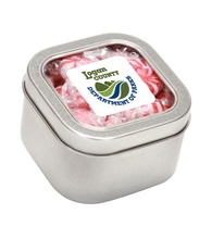 Striped Peppermints - Large Window Tin