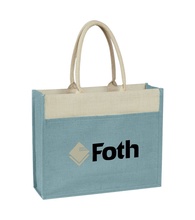 Jute Tote Bag With Front Pocket