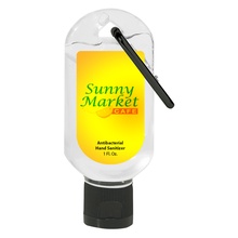 1 oz. Hand Sanitizer with Carabiner - Full Color Imprint