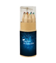 12-Piece Colored Pencil Set in Tube with Sharpener