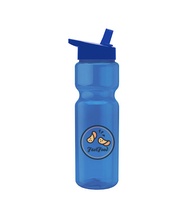 Champion - 28 oz. Transparent Bottle with Flip Straw lid