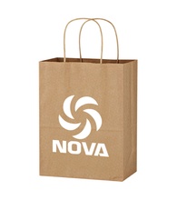 Kraft Paper Brown Shopping Bag - 8 inch x 10.25 inch