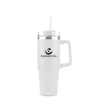 30 oz. Acropolis Vacuum Insulated Travel Mug with Straw - Screen Print
