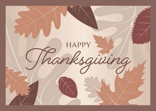 Classic Falling Leaves Thanksgiving Greeting Card