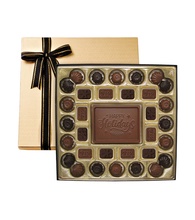 Gift Box with Custom Milk Chocolate Centerpiece (Holiday)