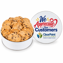We Appreciate Our Customers Chocolate Chip Cookie Tin with Your Logo