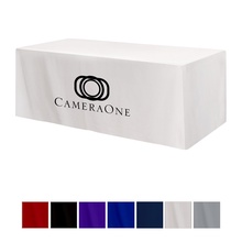 Fitted Poly/Cotton 4-sided Table Cover - Fits 8' Standard Table