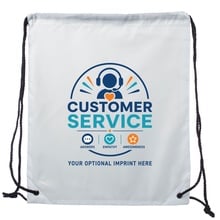 Customer Service Drawstring Backpack (personalization available)