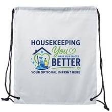Housekeeping Drawstring Backpack (personalization available)