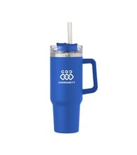 40 oz. Alexandria Vacuum Insulated Travel Mug with Straw - Screen Print