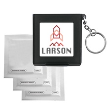 Antiseptic Wipes in Imprinted Carrying Case Keychain