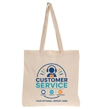 Customer Service Natural Cotton Tote Bag