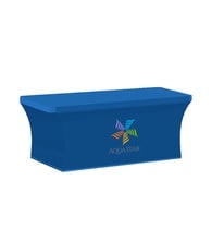 6-ft. Stretch Table Cover Front Print Only (with Stock Fabric Color)