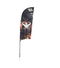 9' Streamline Razor Sail Sign Kit (Double-Sided with Ground Spike)