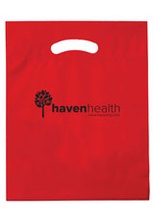 Promotional Plastic Die Cut Bag - 12" x 15" x 3"