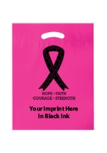 Breast Cancer Awareness Ribbon Die Cut Bag