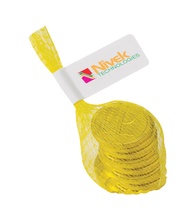 Chocolate Coins In Mesh Net