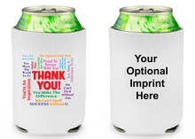 Thank You Word Cloud Can Cooler (with optional personalization)