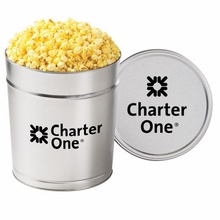 3-1/2 Gallons of Classic Popcorn In Custom Tins