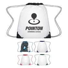 Clear Drawstring Backpack with Personalization