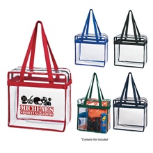 Personalized Clear Totes with Zipper