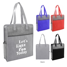 Color Basics Heathered Non Woven Tote Bag with Your Logo
