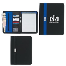 Contemporary Zippered Portfolio with Imprint